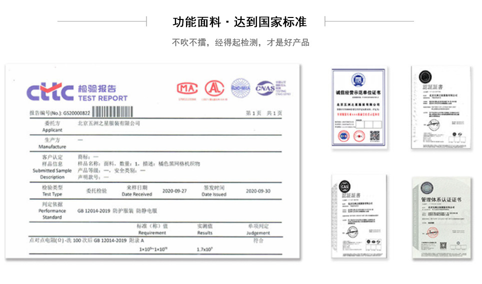 冬季反光工作服營業執照資質